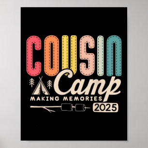 Cousin Camp Crew 2025 Erinnerungen Familienurlaub Poster