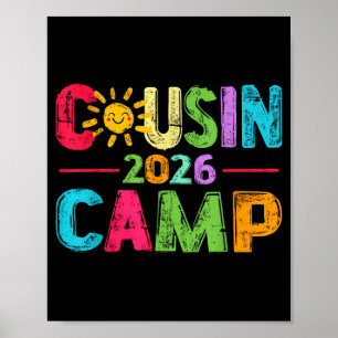 Cousin Camp Crew 2026 Sommerferien Strand Familie Poster