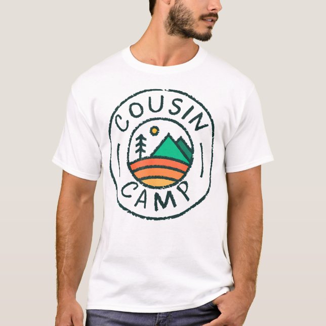 Cousin Camp Friends Summer Travel Family Camping V T-Shirt (Vorderseite)