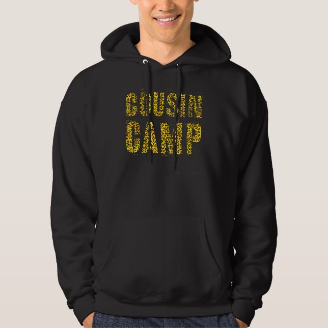Cousin Camp Leopard Print Nana Dada Ausbildung 2 Hoodie (Vorderseite)