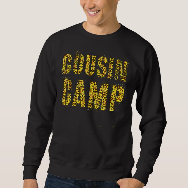 Cousin Camp Leopard Print Nana Dada Ausbildung 2 Sweatshirt (Vorderseite)
