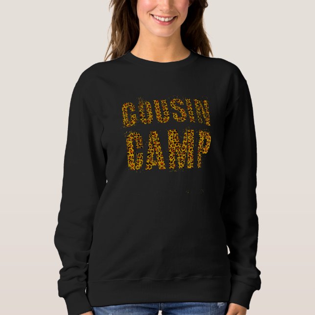 Cousin Camp Leopard Print Nana Dada Ausbildung 2 Sweatshirt (Vorderseite)