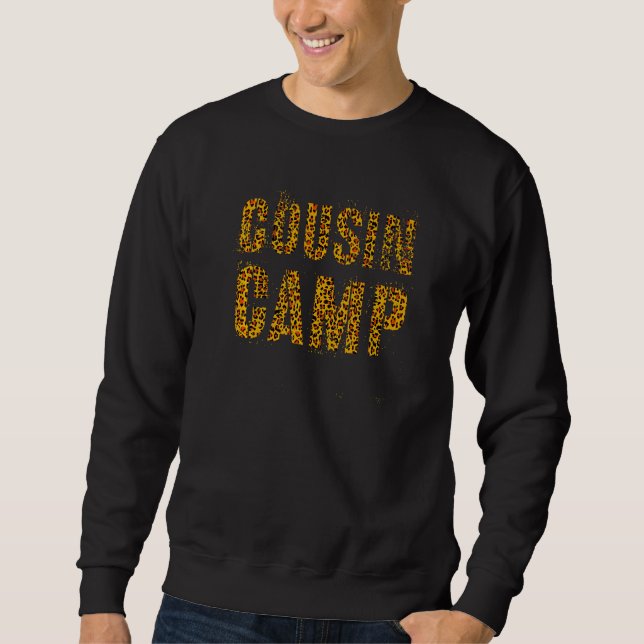 Cousin Camp Leopard Print Nana Dada Ausbildung 2 Sweatshirt (Vorderseite)