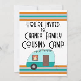 Cousin Camp Retro Camper Einladung