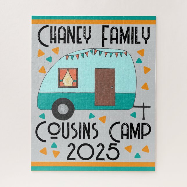Cousin Camp Retro Camper Puzzle (Vertikal)