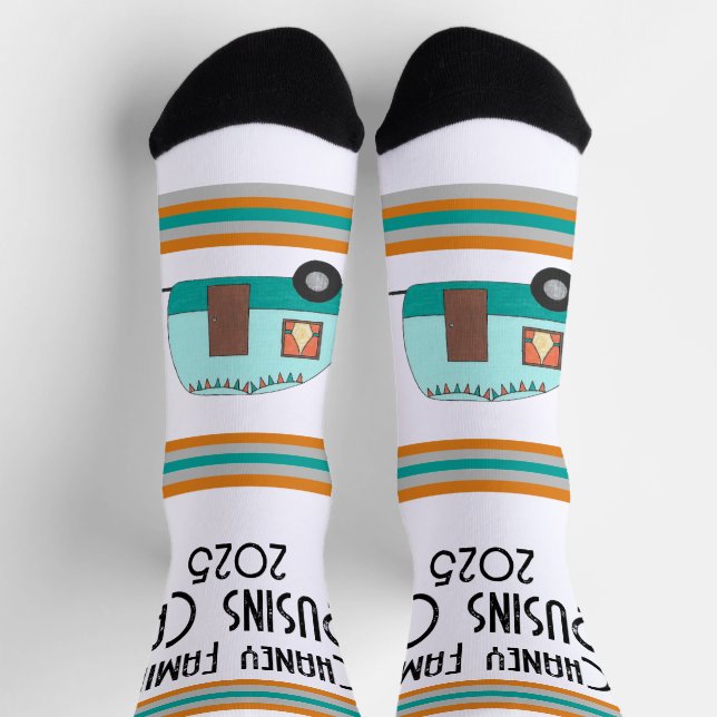 Cousin Camp Retro Camper Socken (Oben)