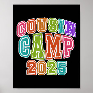 Cousin Camping Crew 2025 Frühjahrspause Sommerreis Poster