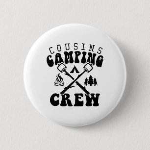 Cousin Camping Crew 2025 T-Shirt Familienurlaub Ca Button