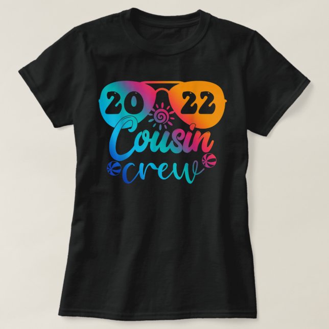 Cousin Crew 2022 Sommerferien Beach Matching Fa T-Shirt (Design vorne)