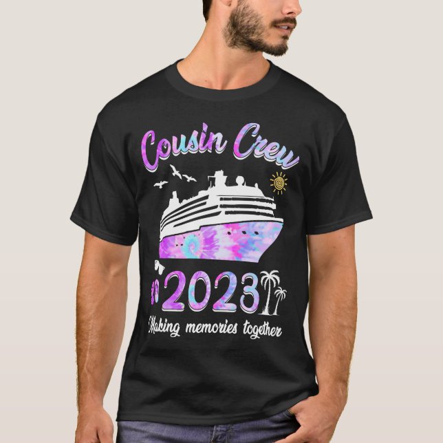 Cousin Crew 2023 Gefärbte Krawatte Schifffahrtsges T-Shirt (Vorderseite)