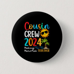 Cousin Crew 2024 Sommerferien Beach Familienausflu Button