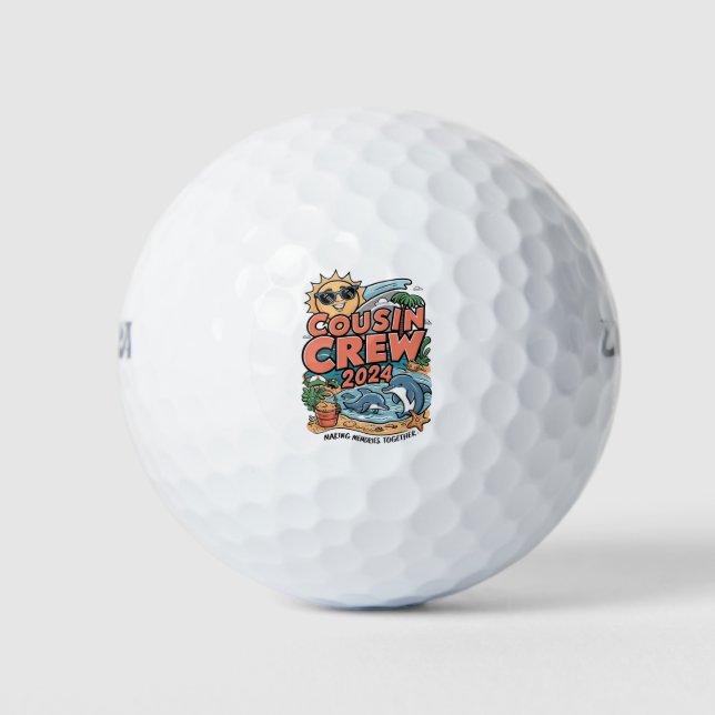 Cousin Crew 2024 Sommerferien Beach Familienausflu Golfball (Vorderseite)