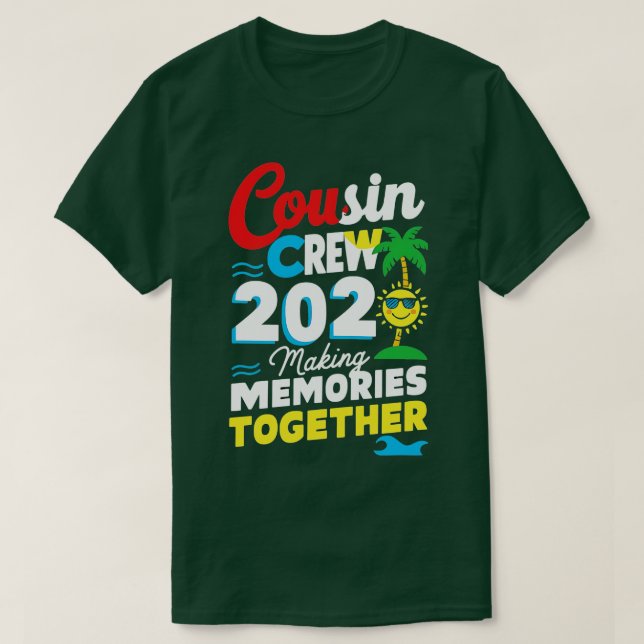 Cousin Crew 2024 Sommerferien Beach Familienausflu T-Shirt (Design vorne)