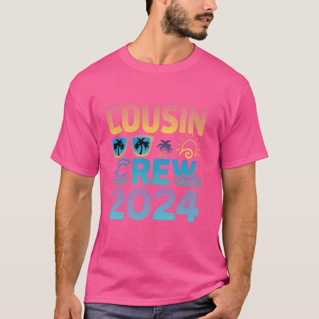 Cousin Crew 2024 Sommerferien Familienurlaub Stran T-Shirt (Vorderseite)