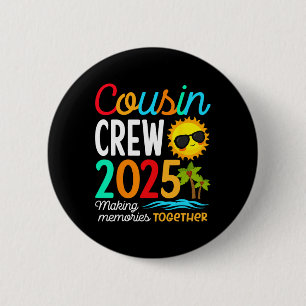 Cousin Crew 2025 Sommerferien Beach Familienausflu Button