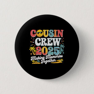 Cousin Crew 2025 Sommerferien Beach Familienausflu Button