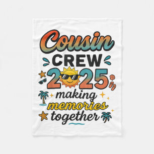 Cousin Crew 2025 Sommerferien Beach Familienausflu Fleecedecke