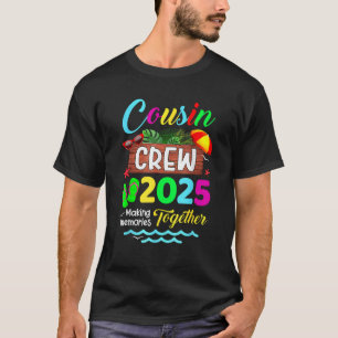 Cousin Crew 2025 Sommerferien Beach Familienausflu T-Shirt
