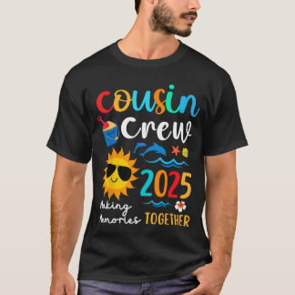 Cousin Crew 2025 Sommerferien Beach Familienausflu T-Shirt