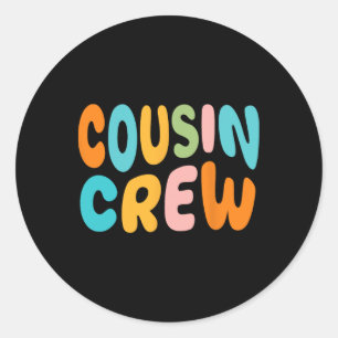 Cousin-Crew 2025 Urlaub Familie Kind Junge Mädchen Runder Aufkleber