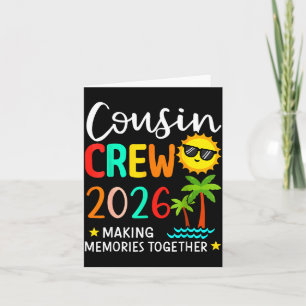 Cousin-Crew 2026 Erinnerungen an den Sommer Famili Karte