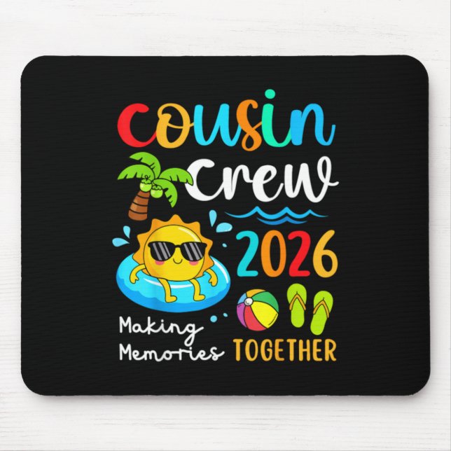 Cousin Crew 2026 Gemeinsame Sommererinnerungen Mousepad (Vorne)