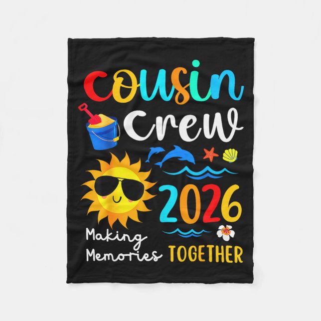 Cousin Crew 2026 Making Memories Summer Family Vac Fleecedecke (Vorderseite)