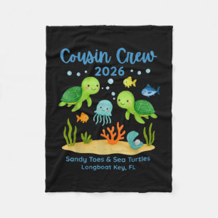 Cousin-Crew 2026 Sandzehen Meeresschildkröten Stra Fleecedecke