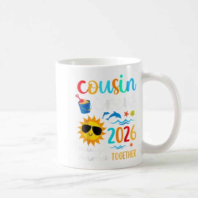 Cousin Crew 2026 Sommerferien Beach Familienausflu Kaffeetasse (Rechts)