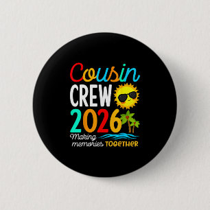 Cousin Crew 2026 Sommerferien Strand Familienreise Button