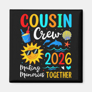 Cousin-Crew 2026 Sommerferien Strand Familienurlau Magnet