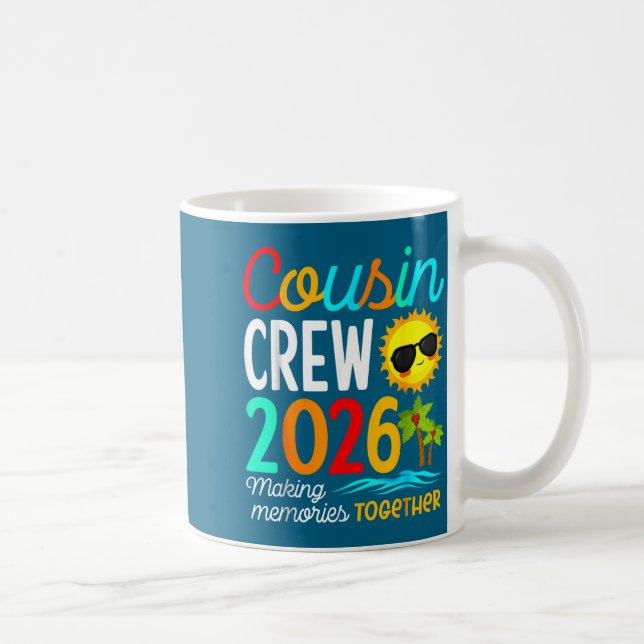 Cousin Crew 2026 Summer Vacation Beach Family Trip Kaffeetasse (Rechts)