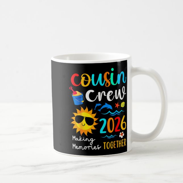 Cousin Crew 2026 Summer Vacation Beach Family Trip Kaffeetasse (Rechts)