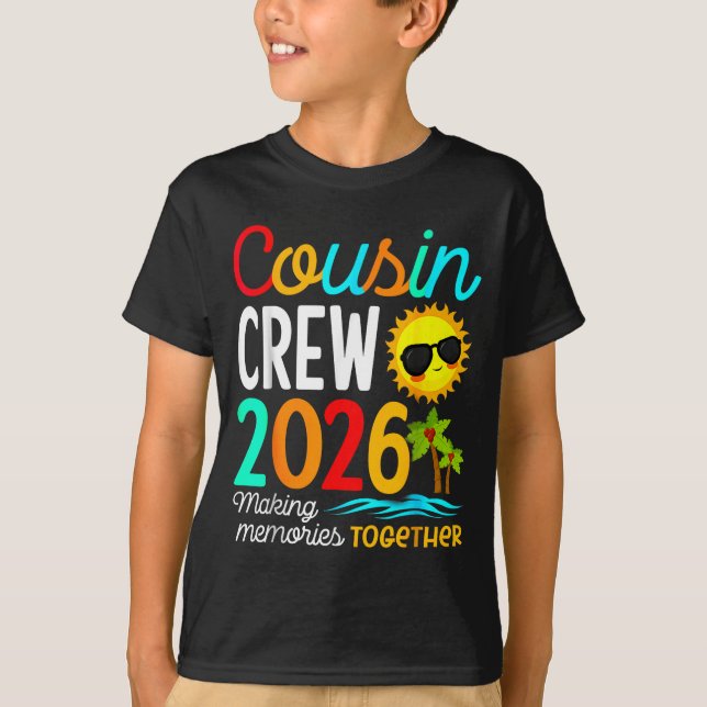 Cousin Crew 2026 Summer Vacation Beach Family Trip T-Shirt (Vorderseite)
