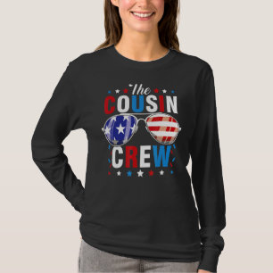 Cousin Crew 4. Juli American Flag Matching Fa. T-Shirt