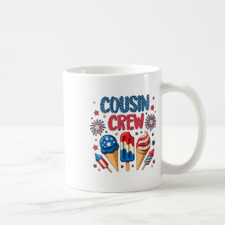 Cousin Crew 4. Juli Eiscreme Patriotische Kinder B Kaffeetasse