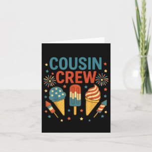 Cousin Crew 4. Juli Eiscreme Patriotische Kinder B Karte