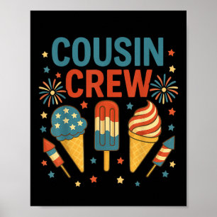 Cousin Crew 4. Juli Eiscreme Patriotische Kinder B Poster