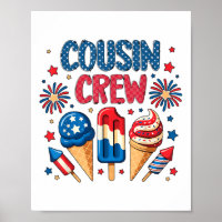 Cousin Crew 4. Juli Eiscreme Patriotische Kinder B