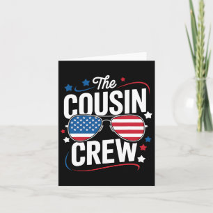 Cousin Crew 4. Juli Matching Family Patriotic Karte