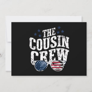 Cousin Crew 4. Juli Patriotic American Family Einladung