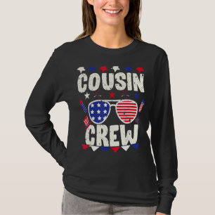 Cousin Crew 4. Juli Patriotische Amerikanerfamilie T-Shirt