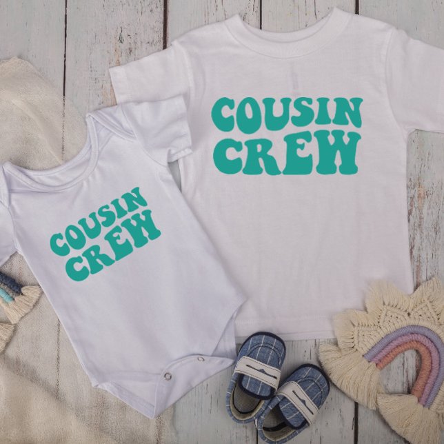 Cousin Crew | Aquamarin Matching Family Baby T-shirt (Von Creator hochgeladen)