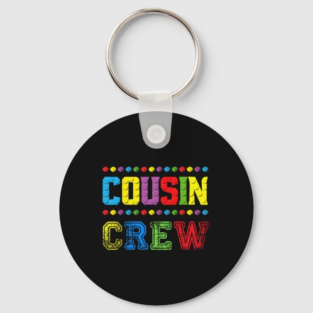 Cousin Crew Bausteine Master Builder Ziegel T Schlüsselanhänger (Vorderseite)