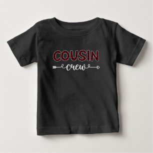 Cousin Crew Buffalo Karierte Muster Weihnachtsferi Baby T-shirt