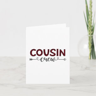 Cousin Crew Büffelkariert Weihnachten Karte