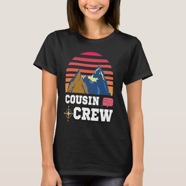 Cousin Crew Camping Adventure T-Shirt (Vorderseite)