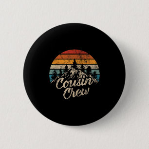 Cousin Crew Camping Outdoor Sonnenuntergang Sommer Button