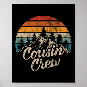 Cousin Crew Camping Outdoor Sonnenuntergang Sommer Poster