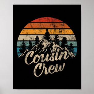 Cousin Crew Camping Outdoor Sonnenuntergang Sommer Poster
